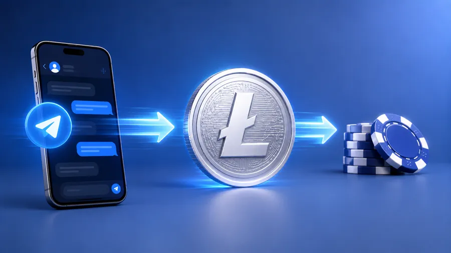 Як працюють платежі LTC у казино Telegram
